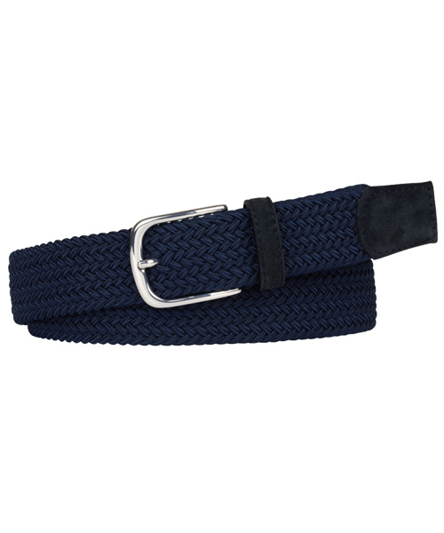 Gevlochten donkerblauwe riem
