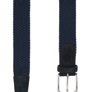 Gevlochten donkerblauwe riem