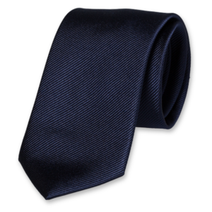 Zijde stropdas donkerblauw